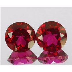Natural Red Topaz Pair 4.60 Carats - VVS