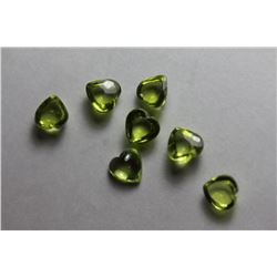 Natural Peridot Hearts 5.25 Carats - VVS