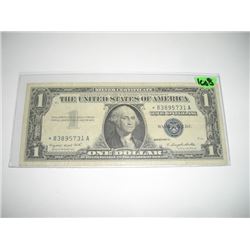 1957 SERIES A RARE *VERY GOOD CONDITION* SILVER CERTIFICATE *STAR NOTE* $1.00 SERIAL # *83895731A. D