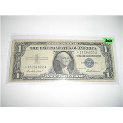 1957 SERIES RARE *VERY GOOD CONDITION* SILVER CERTIFICATE *STAR NOTE* $1.00 SERIAL # *33294822A. DOL