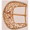 Image 2 : 14Kt Gold Diamond & Ruby Custom Ranger Buckle Set