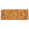 Image 1 : Texas Centennial 1936 License Plate