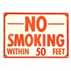 Image 1 : No Smoking Within 50 Feet Porcelain Sign