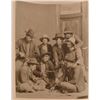 Image 1 : Old Photograph of Cowboys Playing Cards with Guns