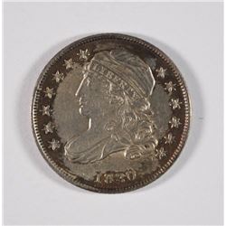1830 CAPPED BUST DIME, CHOICE BU  NICE TONING
