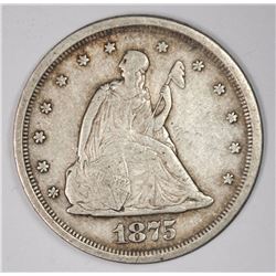 1875-S TWENTY CENT PIECE XF