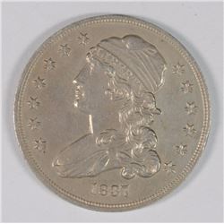 1837 BUST QUARTER AU/BU