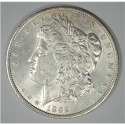 1892 MORGAN DOLLAR CHOICE BU WHITE, VERY NICE