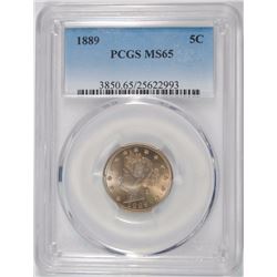 1889 LIBERTY NICKEL, PCGS MS-65  LOOKS BETTER!