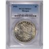 Image 1 : 1921 MORGAN SILVER DOLLAR, PCGS MS-64+