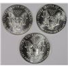 Image 2 : ( 3 ) 1990  GEM BU AMERICAN SILVER EAGLE ONE OUNCE .999 SILVER COINS