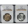 Image 1 : 2 1953-S FRANKLIN HALVES NGC MS-65