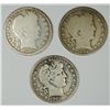 Image 1 : 1915-D FINE, 1892, 1893 G BARBER HALF DOLLARS
