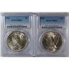 Image 1 : ( 2 ) 1922 PEACE SILVER DOLLARS, PCGS MS-64