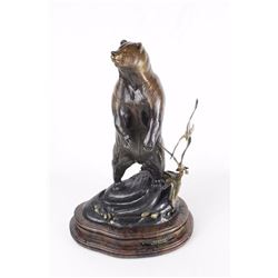 "Kodiak," Limited Edition Bronze Art Piece by Frank Entsminger