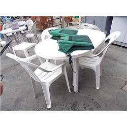 OVAL PATIO TABLE & 4 CHAIRS