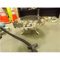 STAINLESS STEEL/CHROME  ROUND COFFEE TABLE