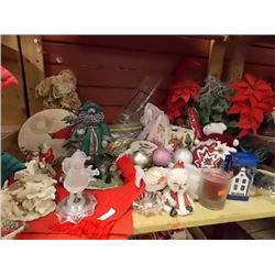 SHELF OF CHRISTMAS DECOR