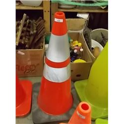 NEON SAFETY CONE - MEDIUM - RED