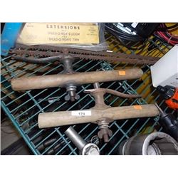 SET OF CROSS CUT SAW HANDLES