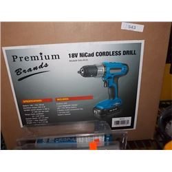NEW 18 VOLT NICAD CORDLESS DRILL KIT