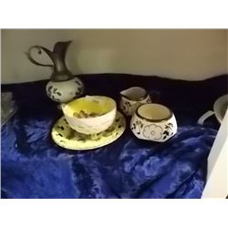 TEA CUP - CREAM & SUGAR AND VINTAGE JUG