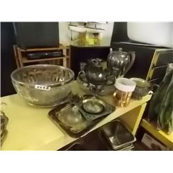 LARGE LOT OF SILVER PLATE AND OTHER