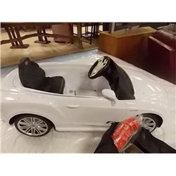 NEW ELECTRIC BENTLEY CONTINENTAL CAR - NEEDS CHARGER AND WHEEL LOCKS - STR ( open box - may or may n