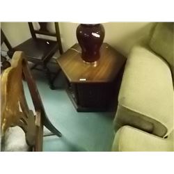 HEXIGON SIDE TABLE - 2 DOOR