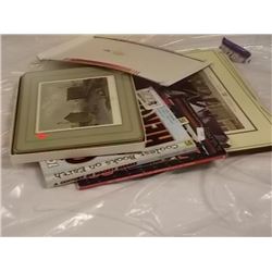 SILVER PLATE POT RESTS & 2 SETS OF RETRO PLACEMATES AND BOOKS