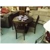 Image 1 : ROUND MAHOGANY DINING TABLE & 4 CHAIRS