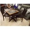 Image 2 : ROUND MAHOGANY DINING TABLE & 4 CHAIRS