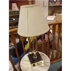 BRASS TABLE LAMPS - WITH POWER/PHONE OUTLETS  - 2