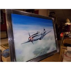 FRAMED PRINT - P51 FIGHTER - - BILL - GALLERY ESTIMATE $575