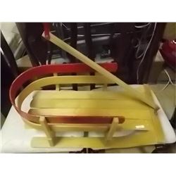 WOODEN SLED WITH HANDLE