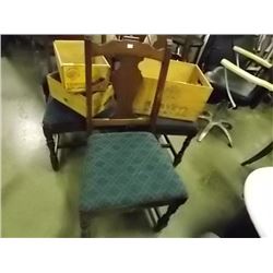 UPHOLSTERED DINING CHAIRS - 5 X BID - 1 CAPTAINS