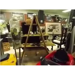 4 TIER BAMBOO SHELF UNIT - A FRAME