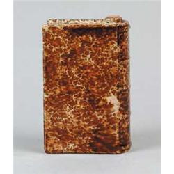 BENNINGTON TYPE FLINT ENAMEL BOOK FLASK