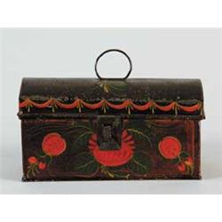FINE DECORATED TOLEWARE BOX