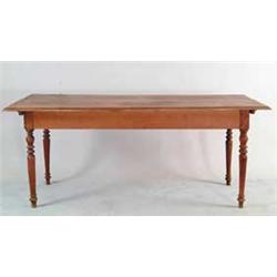 COUNTRY TURNED LEG CHERRY FARM TABLE
