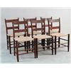 Image 1 : SIX SHAKER STYLE SIDE CHAIRS IN RED PAINT