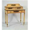 Image 1 : FINE STATE OF MAIN PAINTED AND STENCIL DECORATED THREE DRAWER SHERATON DRESSING TABLE