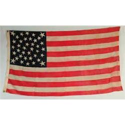 EARLY PRINTED FABRIC U.S. CENTENNIAL FLAG