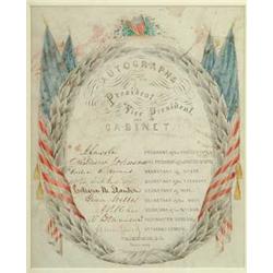 ABRAHAM LINCOLN (American, 1809-1865, 16th President) DOCUMENT WITH AUTOGRAPHS OF ABRAHAM LINCOLN, P