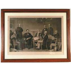FRANCIS BICKNELL CARPENTER (American, 1830-1900) “THE FIRST READING OF THE EMANCIPATION PROCLAMATION