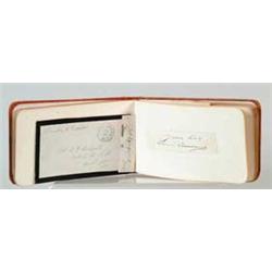 RARE AUTOGRAPH BOOK FILLED WITH PROMINENT PEOPLE BELONGING TO GENERAL BANGS