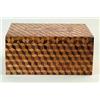 Image 1 : FABULOUS FOLK ART OPTICAL ILLUSION INLAID BOX