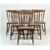 Image 1 : FINE SET OF SIX PENNSYLVANIA PAINTED ARROW BACK SIDE CHAIRS