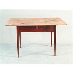 FINE TAPERED LEG SCRUB TOP ONE DRAWER TAVERN TABLE
