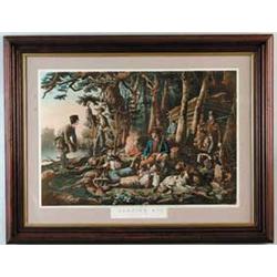 CURRIER & IVES (Publisher, 19th Century) “CAMPING OUT - SOME OF THE RIGHT SORT”